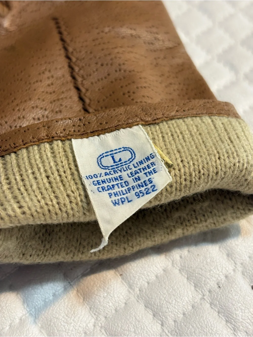 vintage brown leather driving gloves large